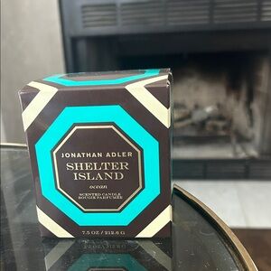 RARE: Jonathan Adler Ocean Scented Candle in Turquoise and Brown in Ocean scent